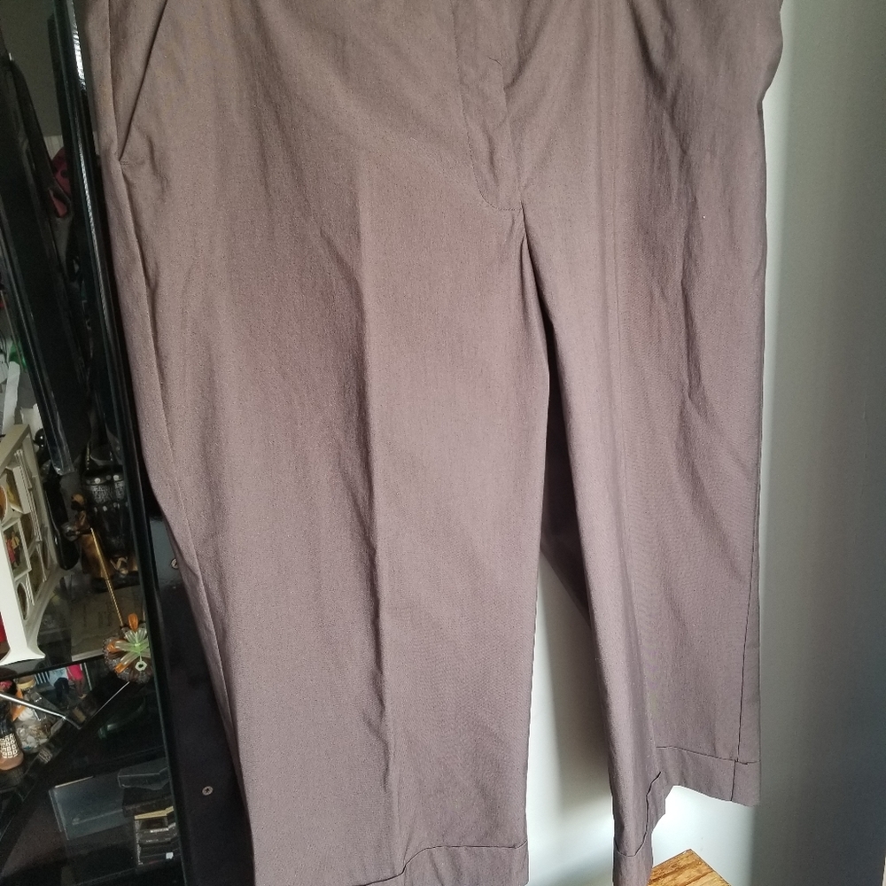 Brown Womens capris dress pants